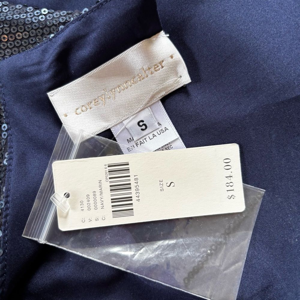 NWT Corey Lynn Calter Navy Sequin Dress | S - Picture 9 of 9